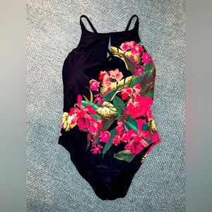 Bleu Rod Beattie Return To Rio High Neck Keyhole One Piece Swimsuit Sz 14 129$